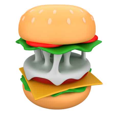 3d burger icons
