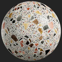 Terrazzo realistic 3d design