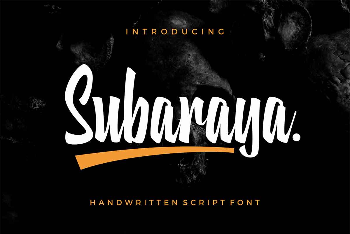 Subaraya-retro-script font