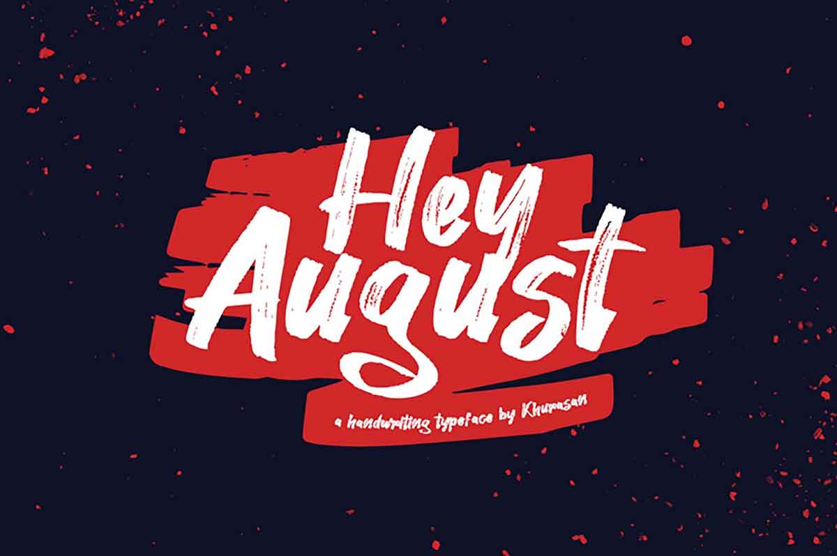 Hey-August-Script Font