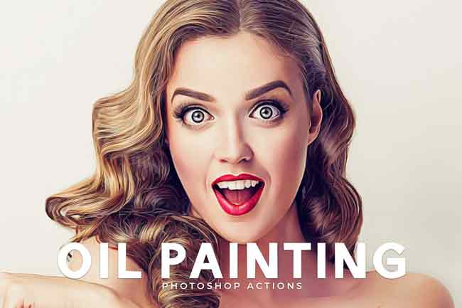 Comic oil paint Photoshop Actions