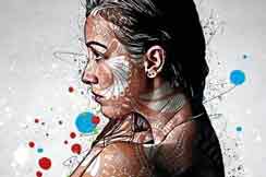 abstract patterns portrait photoshop action