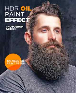 HDR Oil Paint Effect Photoshop Actions