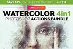 watercolor_4in1_photoshop_actions_bundle
