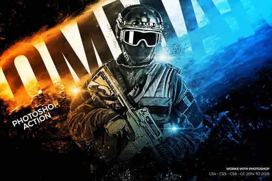 Commando Photoshop Action
