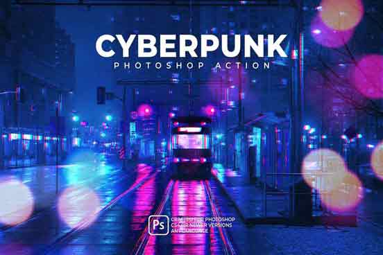 Cyberpunk Photoshop Action